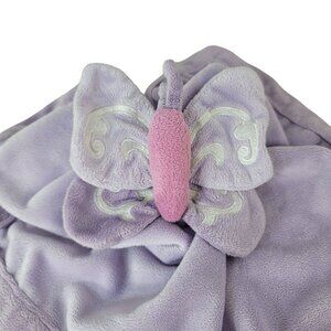 Tiddliwinks Butterfly Lovey Plush Purple 13" Square Embroidered Soother Security